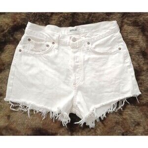 Agolde White Jean Shorts